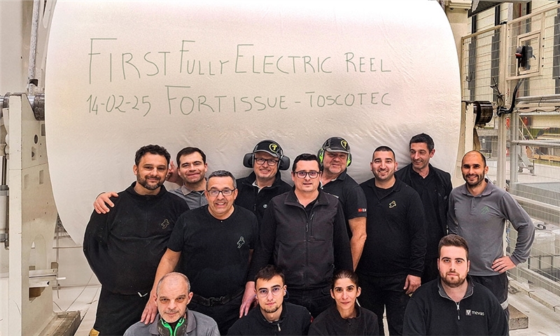 World’s first fully electric tissue machine operates at full speed at Fortissue