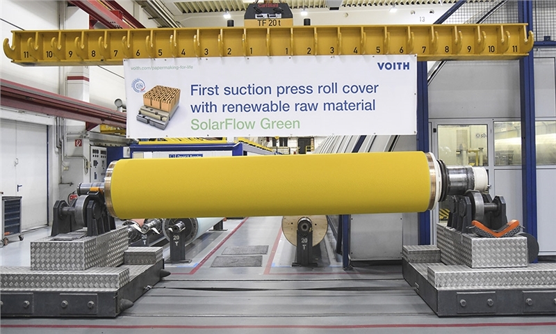 SolarFlow Green suction press roll cover ensures more sustainable paper production